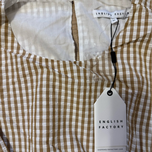 English Factory Green Gingham Blouse - Picture 5 of 5